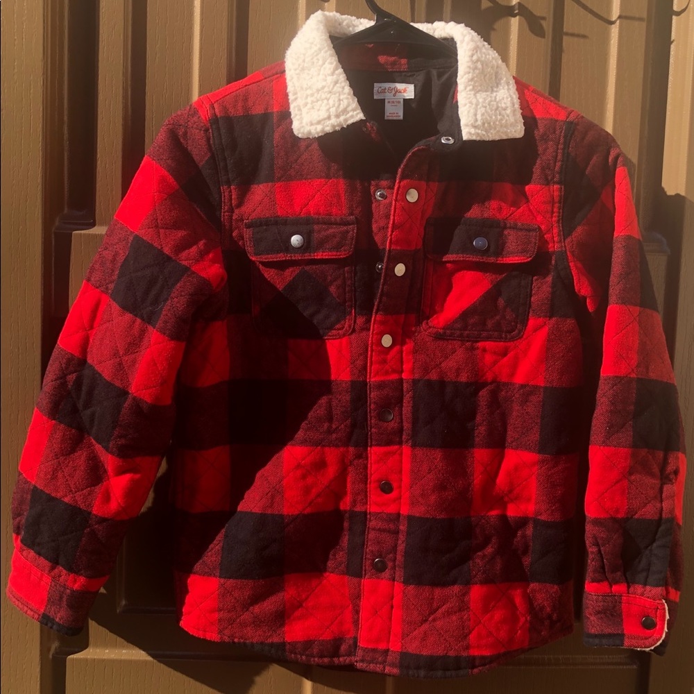 Red and Black Plaid Jacket